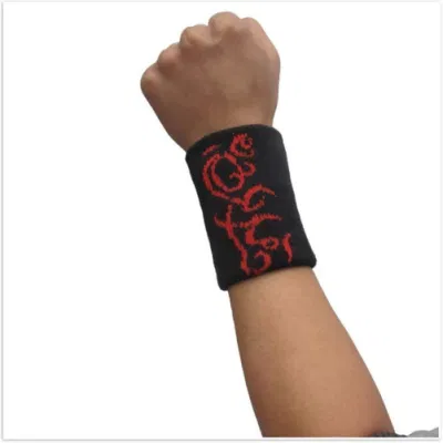 다기능 수 놓은 야외 스포츠 농구 조정 가능한 보호 손목 Sweatband 손목 지원